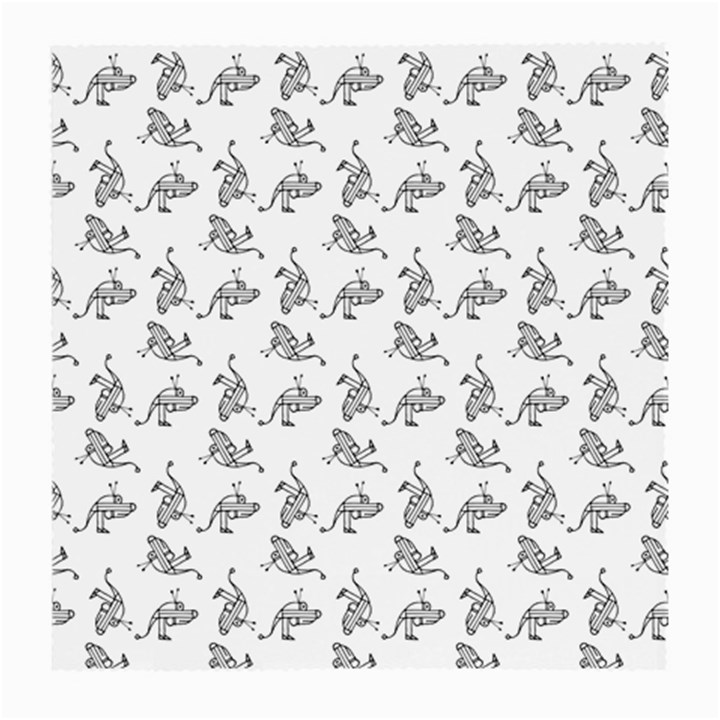 Robot Dog Drawing Motif Pattern Medium Glasses Cloth