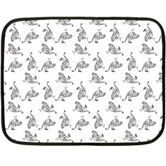 Robot Dog Drawing Motif Pattern Double Sided Fleece Blanket (mini)  by dflcprintsclothing