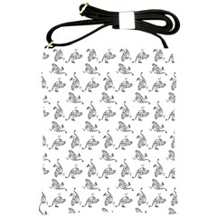 Robot Dog Drawing Motif Pattern Shoulder Sling Bag by dflcprintsclothing