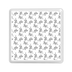 Robot Dog Drawing Motif Pattern Memory Card Reader (square) by dflcprintsclothing