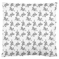 Robot Dog Drawing Motif Pattern Standard Flano Cushion Case (one Side)