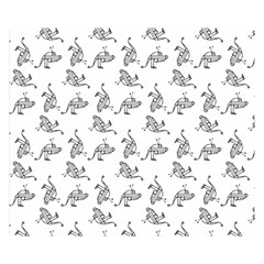 Robot Dog Drawing Motif Pattern Double Sided Flano Blanket (small)  by dflcprintsclothing