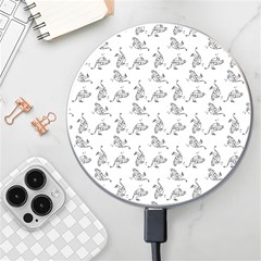 Robot Dog Drawing Motif Pattern Wireless Charger by dflcprintsclothing