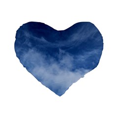 Sky Wishes  Standard 16  Premium Heart Shape Cushions by HoneySuckleDesign