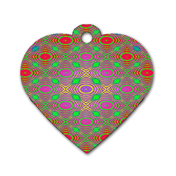 Rippled Magic Dog Tag Heart (One Side)