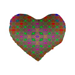 Rippled Magic Standard 16  Premium Flano Heart Shape Cushions by Thespacecampers