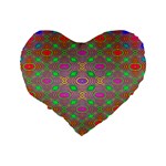 Rippled Magic Standard 16  Premium Flano Heart Shape Cushions Back