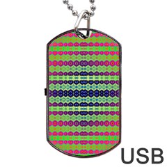 Tranquility Dog Tag Usb Flash (two Sides) by Thespacecampers