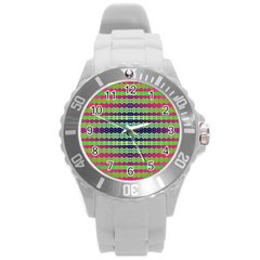 Tranquility Round Plastic Sport Watch (l) by Thespacecampers