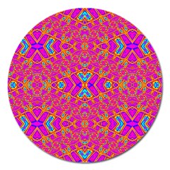 Pink Vacation Magnet 5  (round) by Thespacecampers