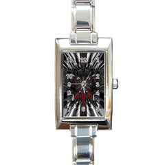 Abstract-artwork-art-fractal Rectangle Italian Charm Watch