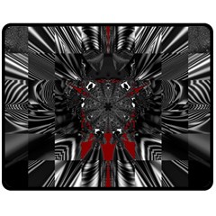 Abstract-artwork-art-fractal Double Sided Fleece Blanket (medium)  by Sudhe