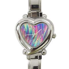 Rainbow Effect Cbdoilprincess  Heart Italian Charm Watch by CBDOilPrincess1