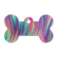 Rainbow Effect Cbdoilprincess  Dog Tag Bone (one Side) by CBDOilPrincess1