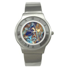 My Pour Cup Painting 5 Cbdoilprincess Stainless Steel Watch by CBDOilPrincess1