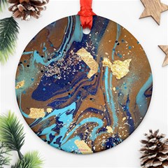 My Pour Cup Painting 5 Cbdoilprincess Round Ornament (two Sides)