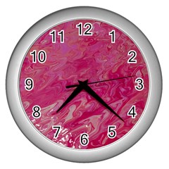 My Pour Cup Painting 1 Cbdoilprincess  Wall Clock (silver) by CBDOilPrincess1