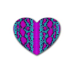 Snake Print Cbdoilprincess Rubber Coaster (heart) by CBDOilPrincess1