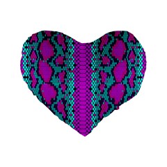 Snake Print Cbdoilprincess Standard 16  Premium Flano Heart Shape Cushions by CBDOilPrincess1