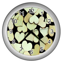 Heart-003 Wall Clock (silver) by nate14shop