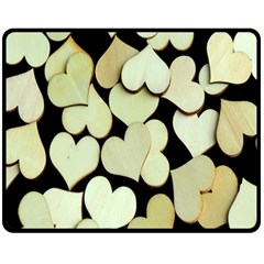 Heart-003 Double Sided Fleece Blanket (Medium) 