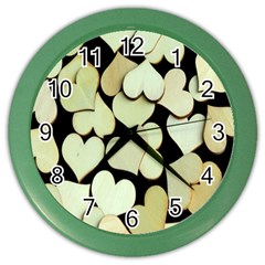 Heart-003 Color Wall Clock by nate14shop