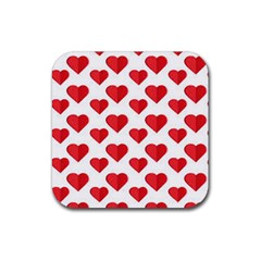 Heart-004 Rubber Coaster (square) by nate14shop