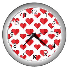 Heart-004 Wall Clock (silver) by nate14shop