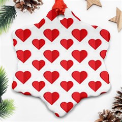 Heart-004 Snowflake Ornament (two Sides) by nate14shop