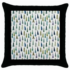 Christmas Tree Throw Pillow Case (black)