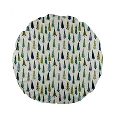 Christmas Tree Standard 15  Premium Flano Round Cushions by nate14shop