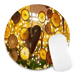 Lemon-slices Round Mousepads by nate14shop