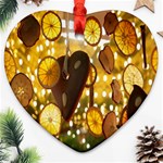 Lemon-slices Ornament (Heart) Front