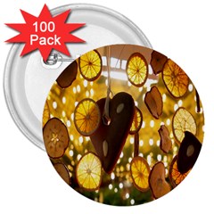 Lemon-slices 3  Buttons (100 pack) 