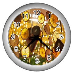 Lemon-slices Wall Clock (Silver)