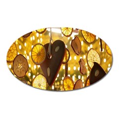 Lemon-slices Oval Magnet