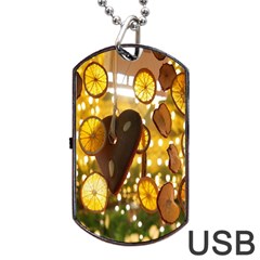 Lemon-slices Dog Tag USB Flash (Two Sides)