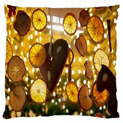 Lemon-slices Large Cushion Case (One Side)