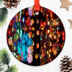 Lighting Round Ornament (two Sides) by nate14shop