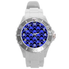 Pattern-b 003 Round Plastic Sport Watch (l) by nate14shop