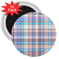 Plaid 3  Magnets (10 Pack)  by nate14shop