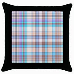 Plaid Throw Pillow Case (black) by nate14shop