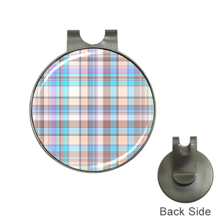 Plaid Hat Clips with Golf Markers