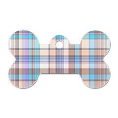 Plaid Dog Tag Bone (two Sides)