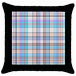 Plaid Throw Pillow Case (Black) Front