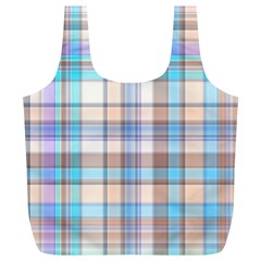 Plaid Full Print Recycle Bag (xl) by nate14shop