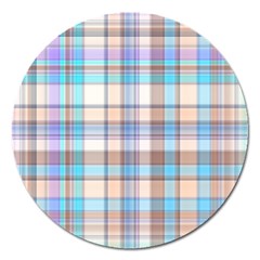 Plaid Magnet 5  (round) by nate14shop