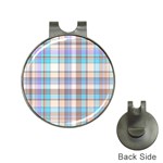 Plaid Hat Clips with Golf Markers Front