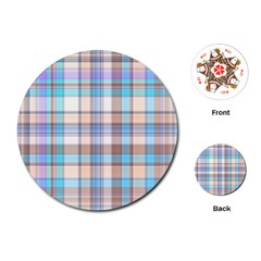 Plaid Playing Cards Single Design (round)