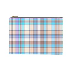 Plaid Cosmetic Bag (large) by nate14shop